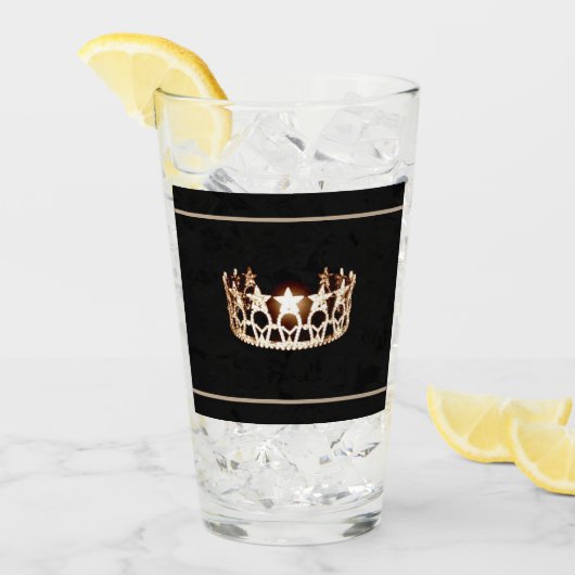Miss USA Gold Crown Glass Glas (Vorderseite Ice)