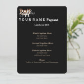 Miss USA Gold Crown Luncheon Programmkarte Menükarte (Stehend Vorderseite)