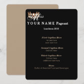 Miss USA Gold Crown Luncheon Programmkarte Menükarte (Vorne/Hinten)