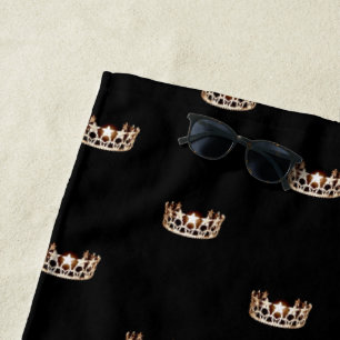 Miss USA Gold Star Crown Beach Handtuch