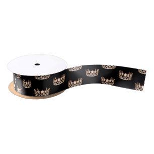 Miss USA Gold Star Crown Satin Ribbon Satinband
