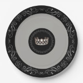 Miss USA Gray Silver Crown 9" Teller (Vorderseite)