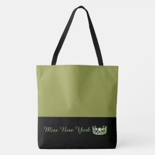 Miss USA Green Crown Tote Bag-LRGE Olive Tasche