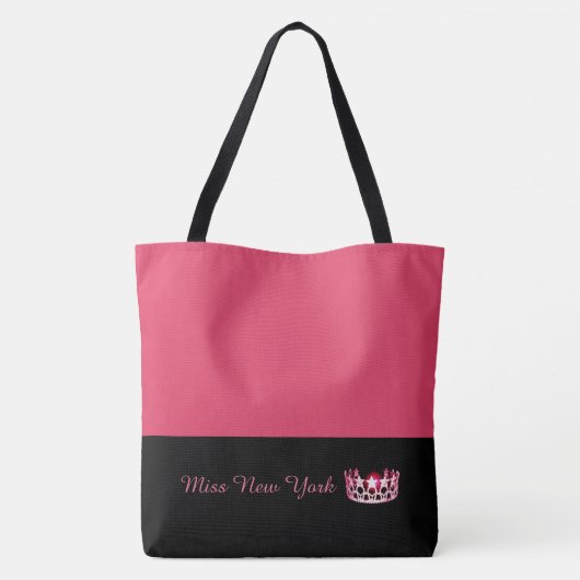 Miss USA Hot Pink Crown Tote Bag Large Geranium Tasche (Rückseite)