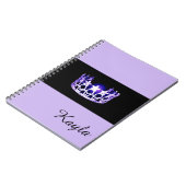 Miss USA Lavender Crown Notebook - Individuelle Na Notizblock (Linke Seite)