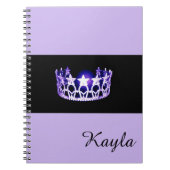 Miss USA Lavender Crown Notebook - Individuelle Na Notizblock (Vorderseite)