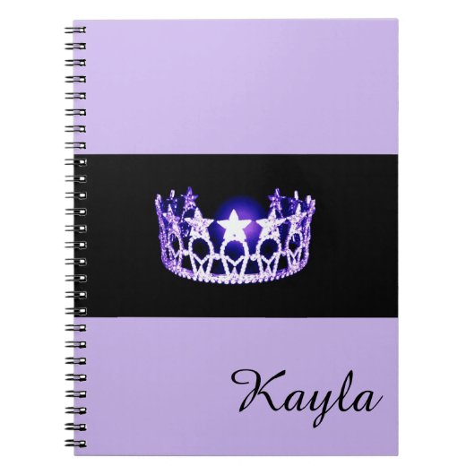 Miss USA Lavender Crown Notebook - Individuelle Na Notizblock (Vorderseite)