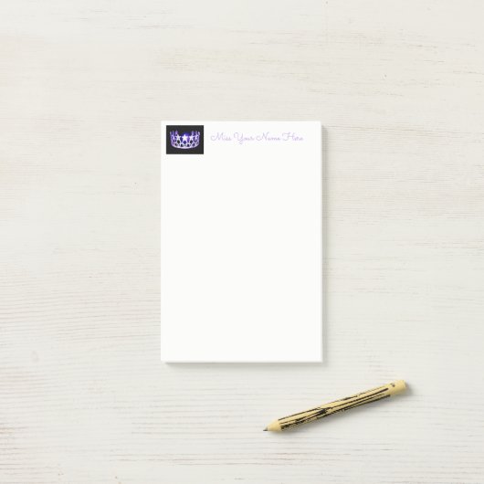 Miss USA Lila Crown Post-it-Notes Post-it Klebezettel (Auf Schreibtisch)