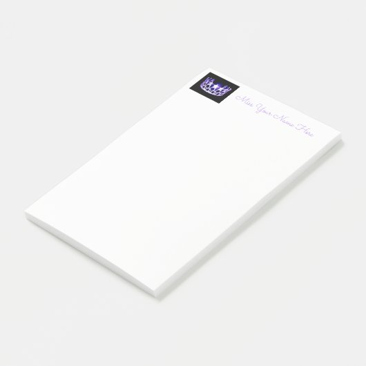 Miss USA Lila Crown Post-it-Notes Post-it Klebezettel (angewinkelt)