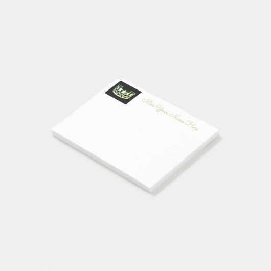 Miss USA Lime Green Crown Post-it-Notes Post-it Klebezettel (angewinkelt)