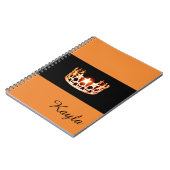 Miss USA Orange Crown Notebook - Individuelle Name Notizblock (Linke Seite)