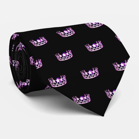 Miss USA Orchid Crown Men's Krawatte (Gerollt)