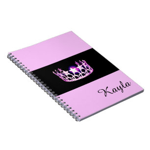 Miss USA Orchid Crown Notebook - Individuelle Name Notizblock