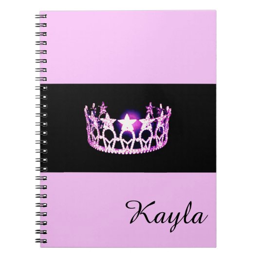 Miss USA Orchid Crown Notebook - Individuelle Name Notizblock (Vorderseite)