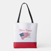 Miss USA Pageant Silver Crown Tote Bag Flag Tasche (Rückseite)