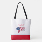 Miss USA Pageant Silver Crown Tote Bag Flag Tasche (Rückseite)