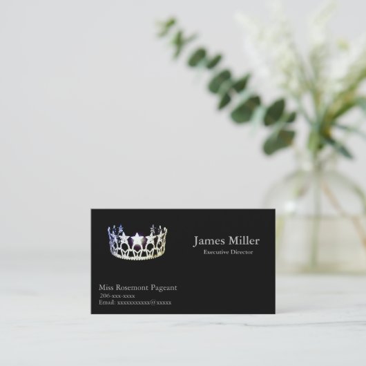 Miss USA Personalisiert Pageant Business Card Visitenkarte (Stehend Vorderseite)