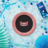 Miss USA Pink Coral Crown 7" Teller (Party)