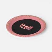 Miss USA Pink Coral Crown 7" Teller (Schrägansicht)