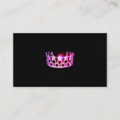 Miss USA Pink Crown Business Cards Visitenkarte (Vorderseite)