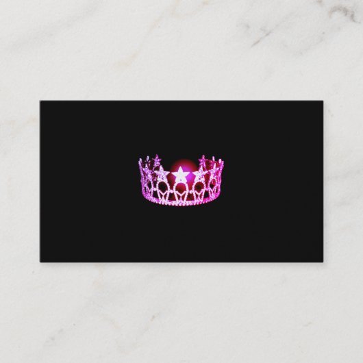 Miss USA Pink Crown Business Cards Visitenkarte (Vorderseite)