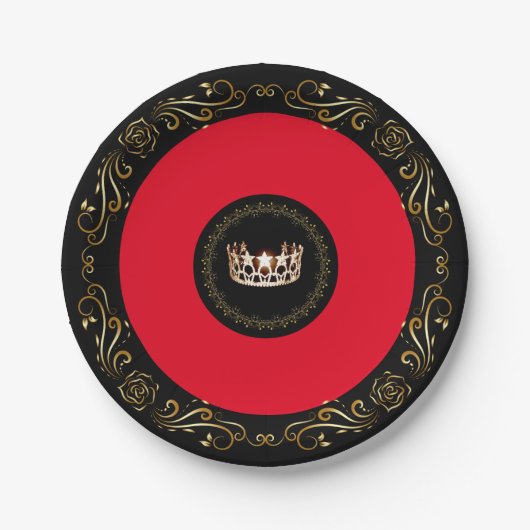 Miss USA Red Gold Crown 7" Paper Teller (Vorderseite)