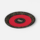 Miss USA Red Gold Crown 7" Paper Teller (Schrägansicht)