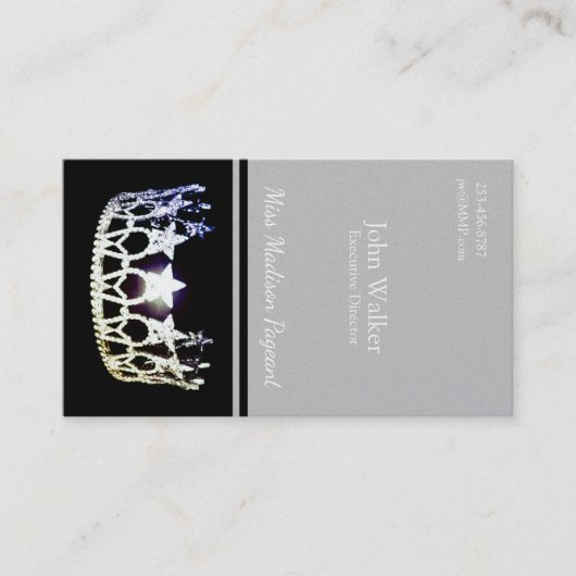 Miss USA Silver Crown Business Cards Visitenkarte (Vorderseite)
