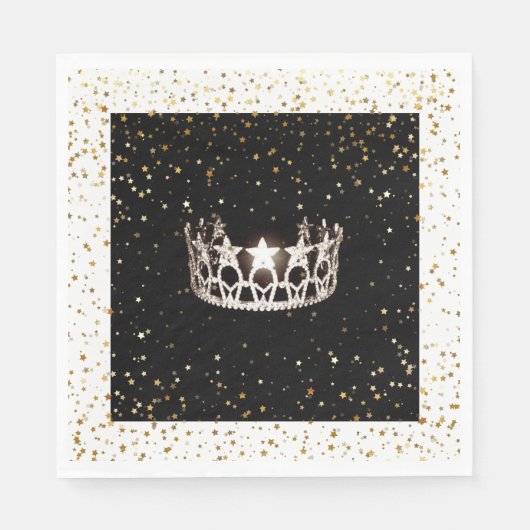 Miss USA Silver Crown Gold Stars Paper Napkin Serviette (Vorderseite)