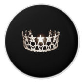 Miss USA Silver Crown Keramik Cabinet Knob Keramikknauf (Vorderseite)
