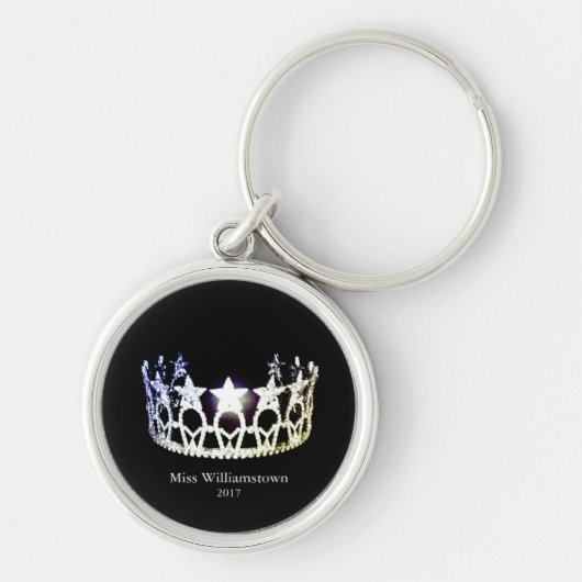 Miss USA Silver Crown Metal Key Chain Schlüsselanhänger (Vorne)