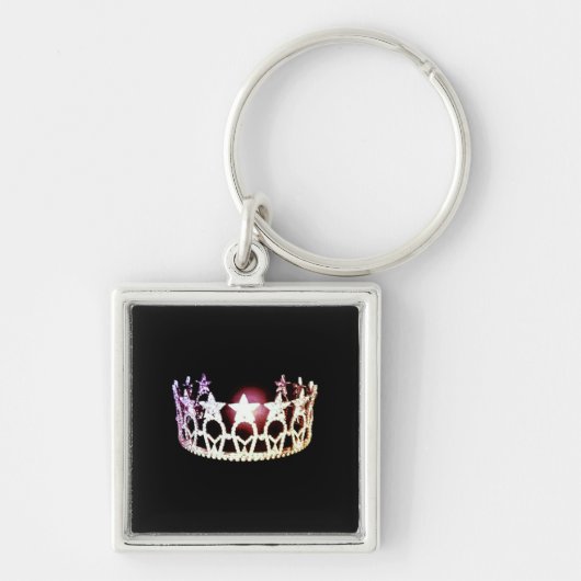 Miss USA Silver Crown Metal Key Chain Schlüsselanhänger (Vorne)