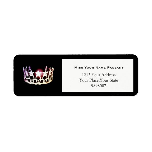 Miss USA Silver Crown Rücksendeadressen-Aufklebers (Vorne)