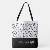 Miss USA Silver Crown Tote Bag-BLK Scroll Tasche (Vorderseite)