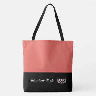 Miss USA Silver Crown Tote Bag Large Salmon Tasche