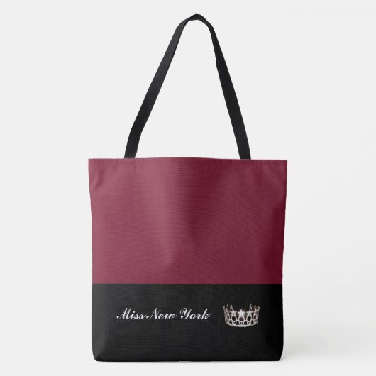 Miss USA Silver Crown Tote Bag Large Wine Tasche (Vorderseite)