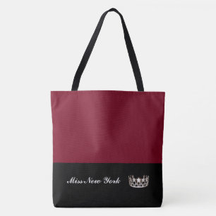 Miss USA Silver Crown Tote Bag-LRGE Crimson Tasche