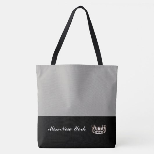 Miss USA Silver Crown Tote Beutel Große Silber Tasche (Vorderseite)