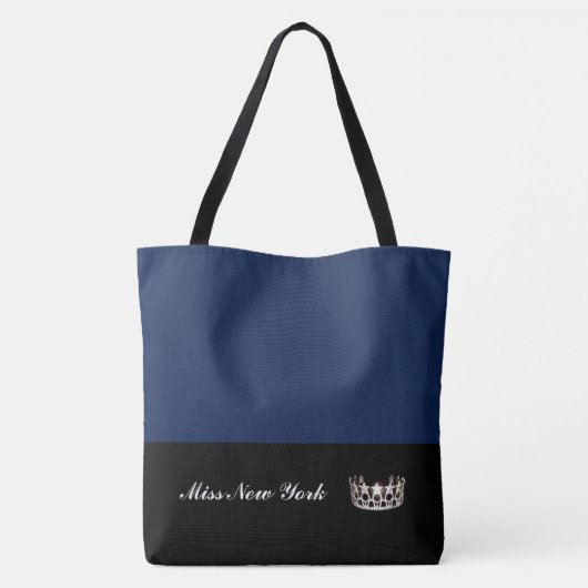 Miss USA Staat Silver Crown Tote Bag Große Marine Tasche (Rückseite)