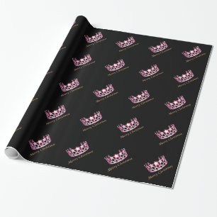 Miss USA Stil Crown Weihnachtswrapping Paper Geschenkpapier