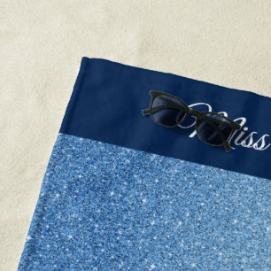 Miss USA Stil Pageant Glitzer Glam Beach Handtuch