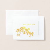 Miss USA Stil Pageant Orchid Foil Vielen Dank Folienkarte (Vorderseite mit Umschlag)