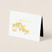 Miss USA Stil Pageant Orchid Foil Vielen Dank Folienkarte (Vorderseite)