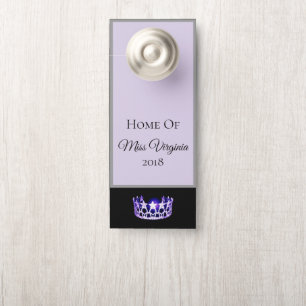 Miss USA Stil Pageant PRPLE Crown Door Hanger Türanhänger