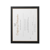 Miss USA Stil Pageant Zertifikate-Teilnahme Notizblock (Rotiert)