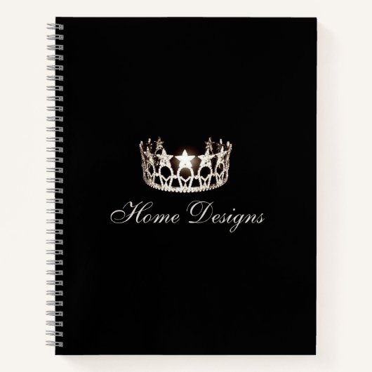 Miss USA Stil Silver Crown Custom Graph Notebook Notizbuch (Vorderseite)
