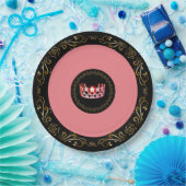 Miss USA Style Black Coral 9" Paper Teller (Party)