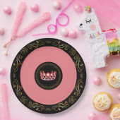 Miss USA Style Black Coral 9" Paper Teller (Party)