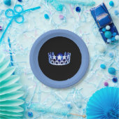 Miss USA style Blue Crown 7" Paper Teller (Party)