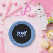Miss USA style Blue Crown 7" Paper Teller (Party)